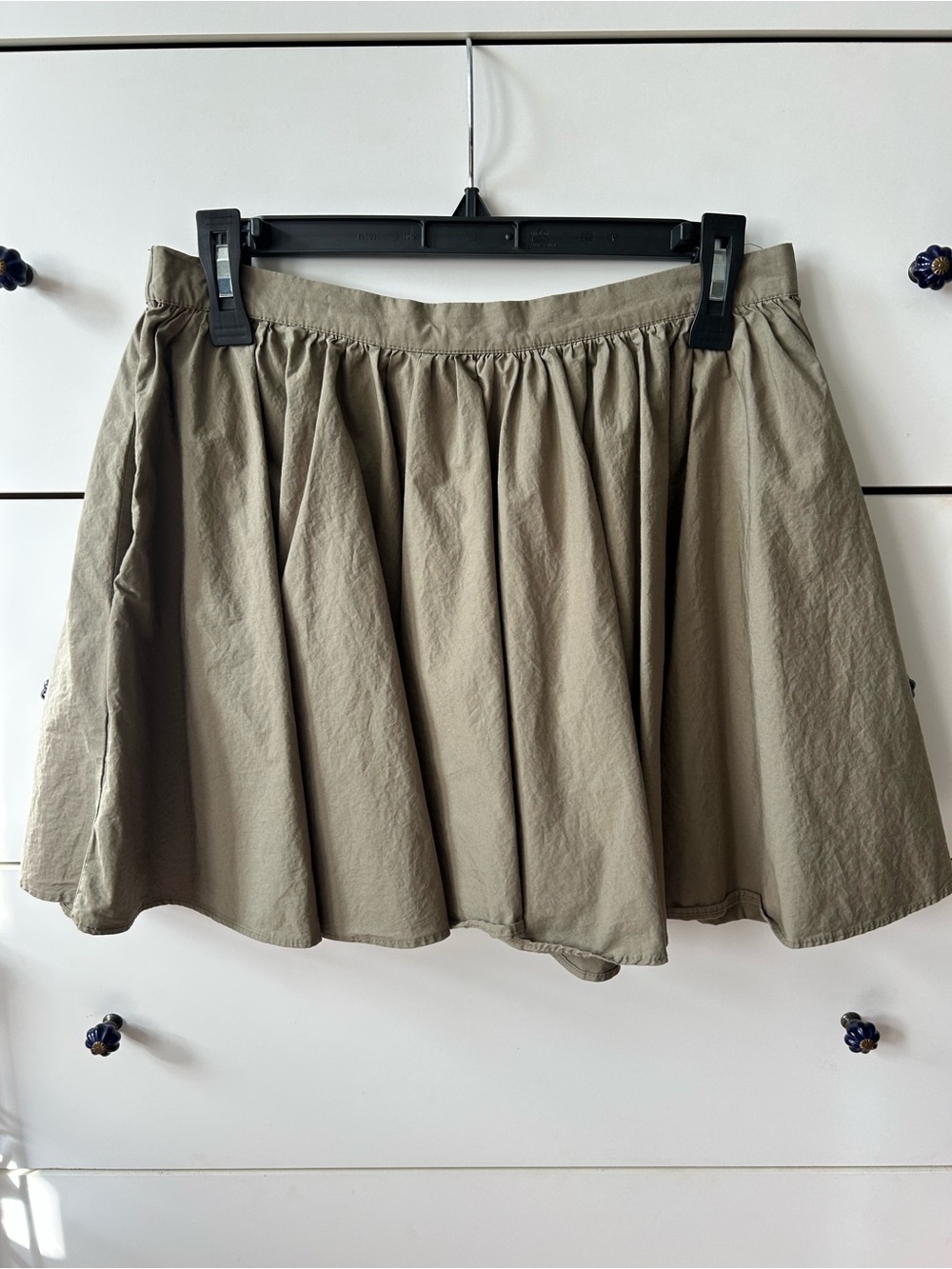 Free People Olive Gathered Skirt